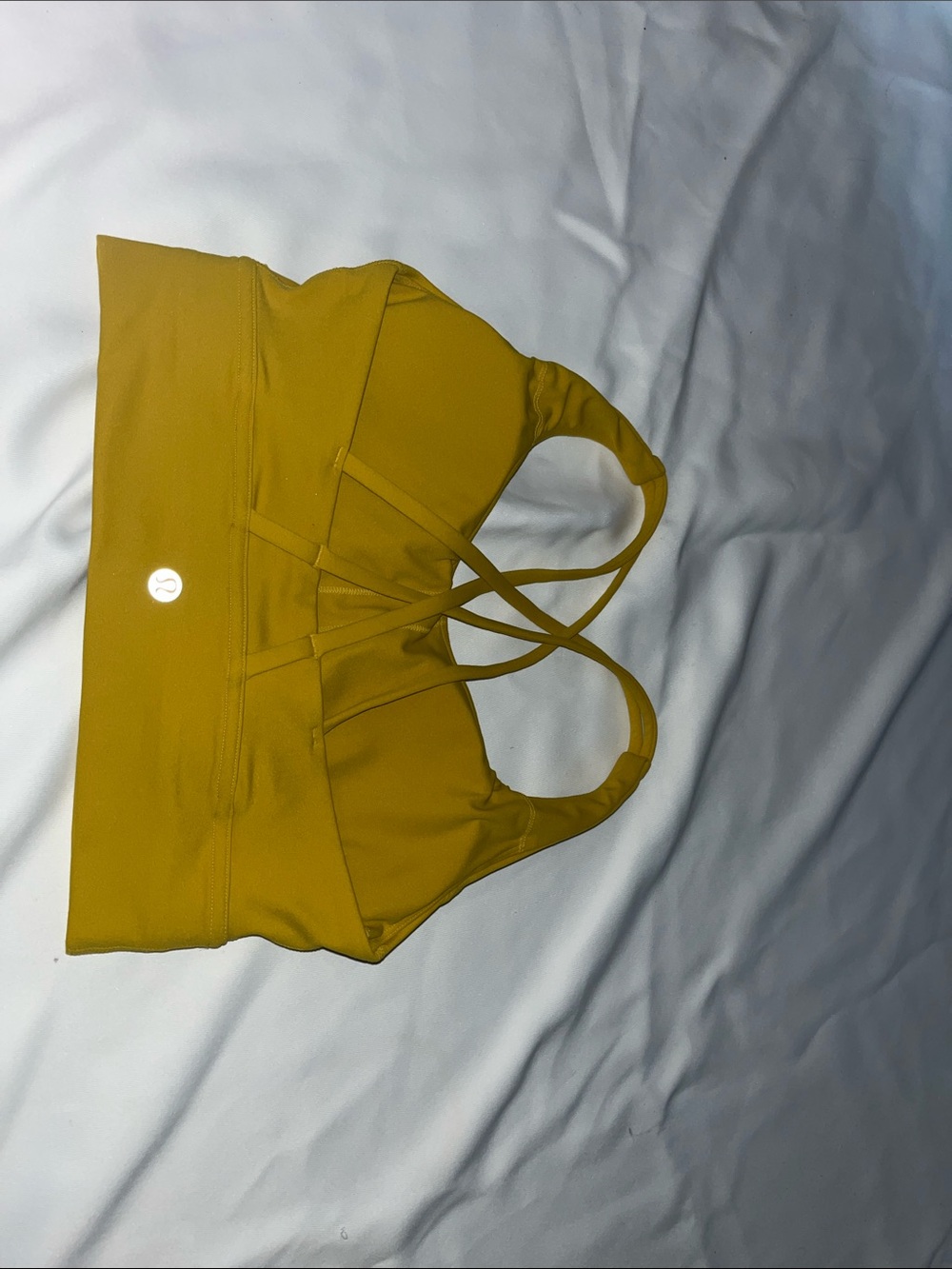 lululemon athletica Mustard Yellow Strappy Sports Bra